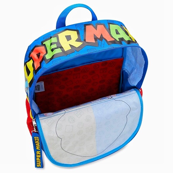 Nintendo Kids Super Mario Bros. Mario World 17" Laptop Video Game Backpack NWT - Picture 5 of 5